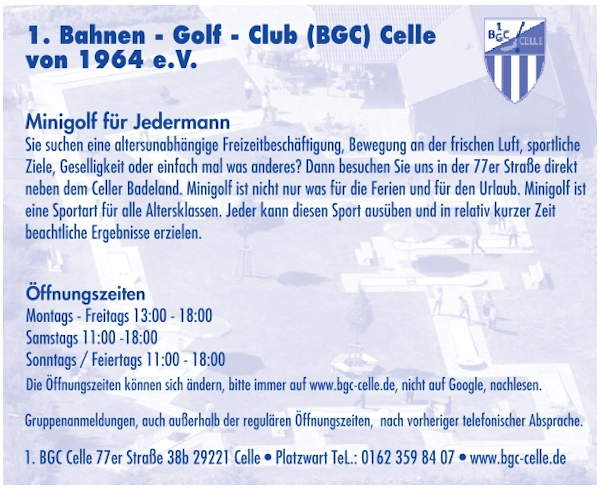 Bahnengolf 1.BGC Celle