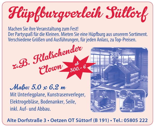 Hüpfburgverleih Süttorf