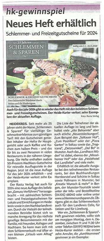 Neues Heft Schlemmen & Sparen erhältlich